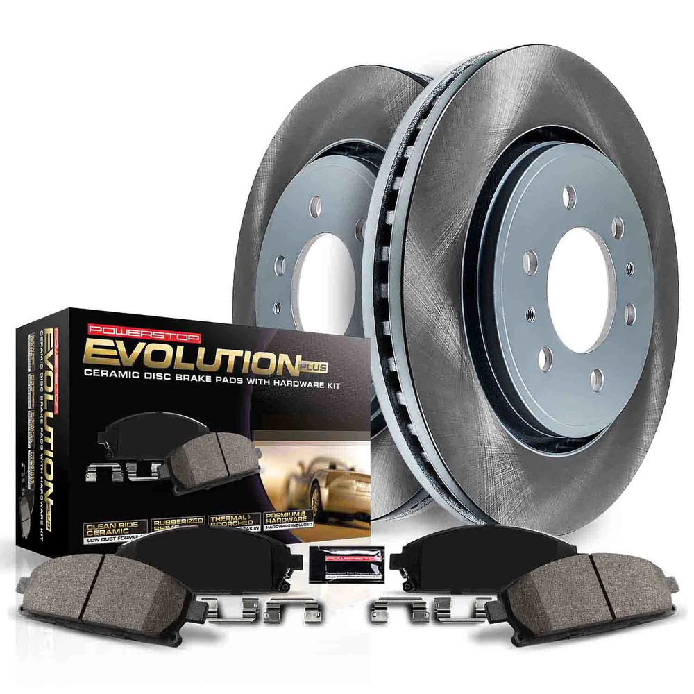 Power Stop 13-16 Ford F-450 Super Duty Front Semi-Coated Rotor Kit