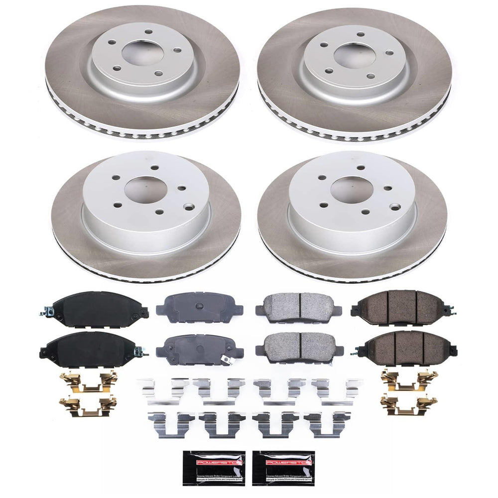 Power Stop 2013 Infiniti JX35 Front and Rear Semi-Coated Rotor Kit