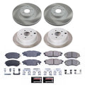 Power Stop 16-17 Subaru Crosstrek Front and Rear Semi-Coated Rotor Kit