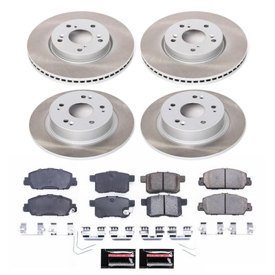Power Stop 13-17 Honda Accord Front and Rear Semi-Coated Rotor Kit