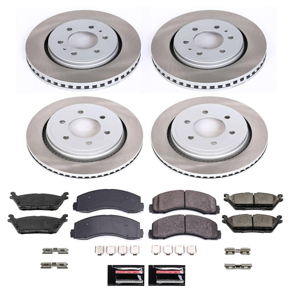 Power Stop 15-17 Ford F-150 Front and Rear Semi-Coated Rotor Kit