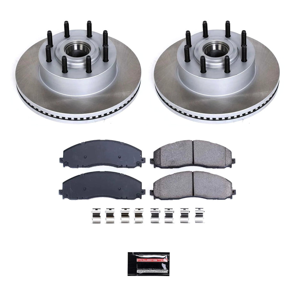 Power Stop 13-22 Ford F-350 Super Duty Front Semi-Coated Rotor Kit