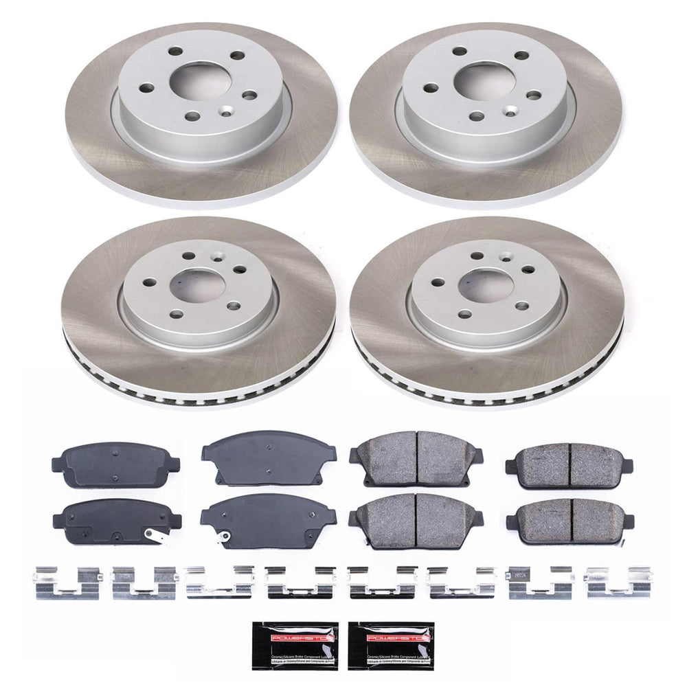 Power Stop 15-17 Chevrolet Trax Front and Rear Semi-Coated Rotor Kit
