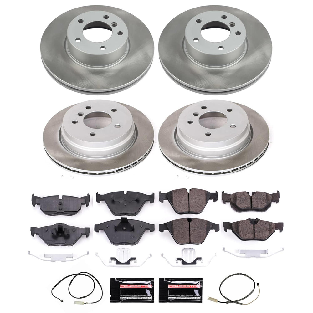 Power Stop 13-15 BMW X1 Front and Rear Semi-Coated Rotor Kit