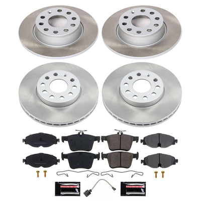 Power Stop 15-16 Audi A3 Front and Rear Semi-Coated Rotor Kit