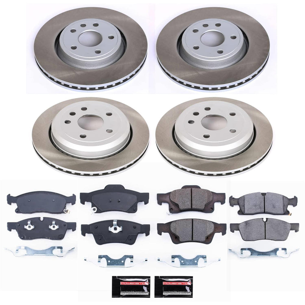 Power Stop 21-23 Dodge Durango Front and Rear Semi-Coated Rotor Kit