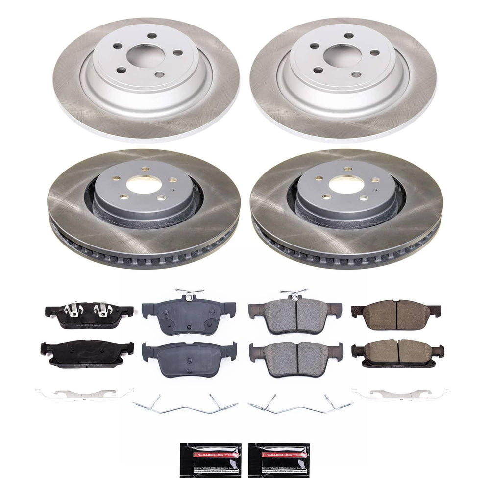 Power Stop 16-18 Lincoln MKX Front and Rear Semi-Coated Rotor Kit