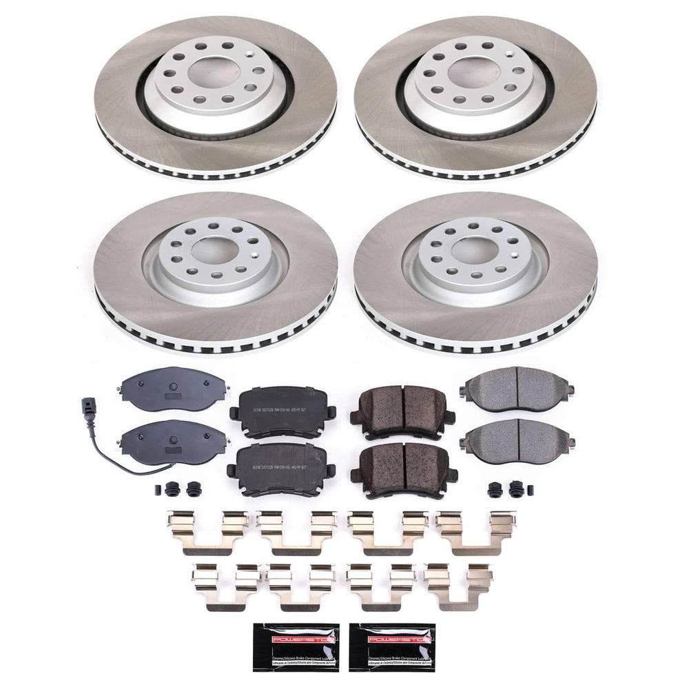 Power Stop 13-16 Volkswagen CC Front and Rear Semi-Coated Rotor Kit