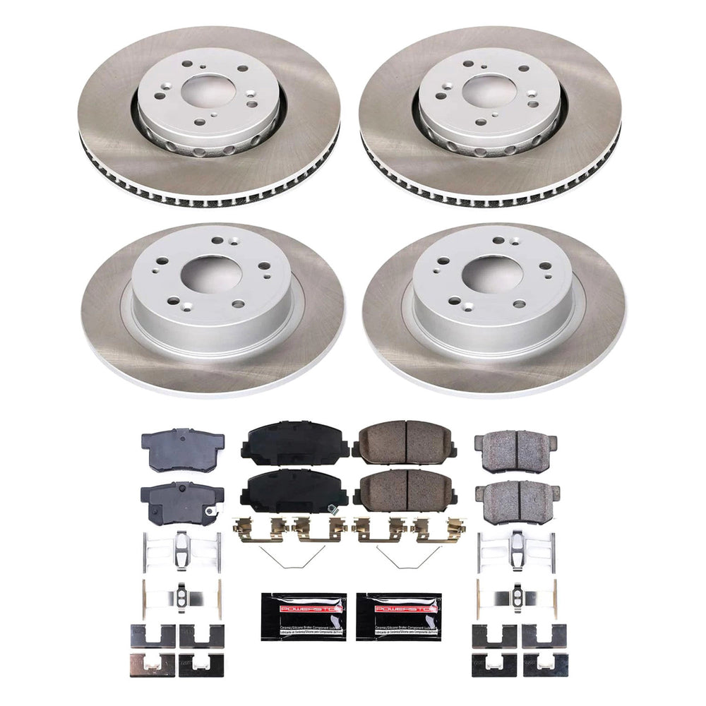 Power Stop 2016 Acura ILX Front and Rear Semi-Coated Rotor Kit