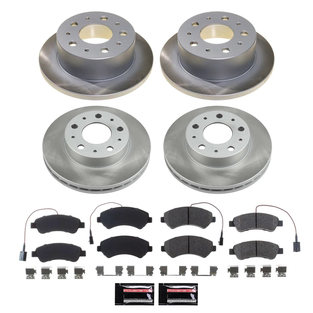 Power Stop 14-21 Ram ProMaster 1500 Front and Rear Semi-Coated Rotor Kit