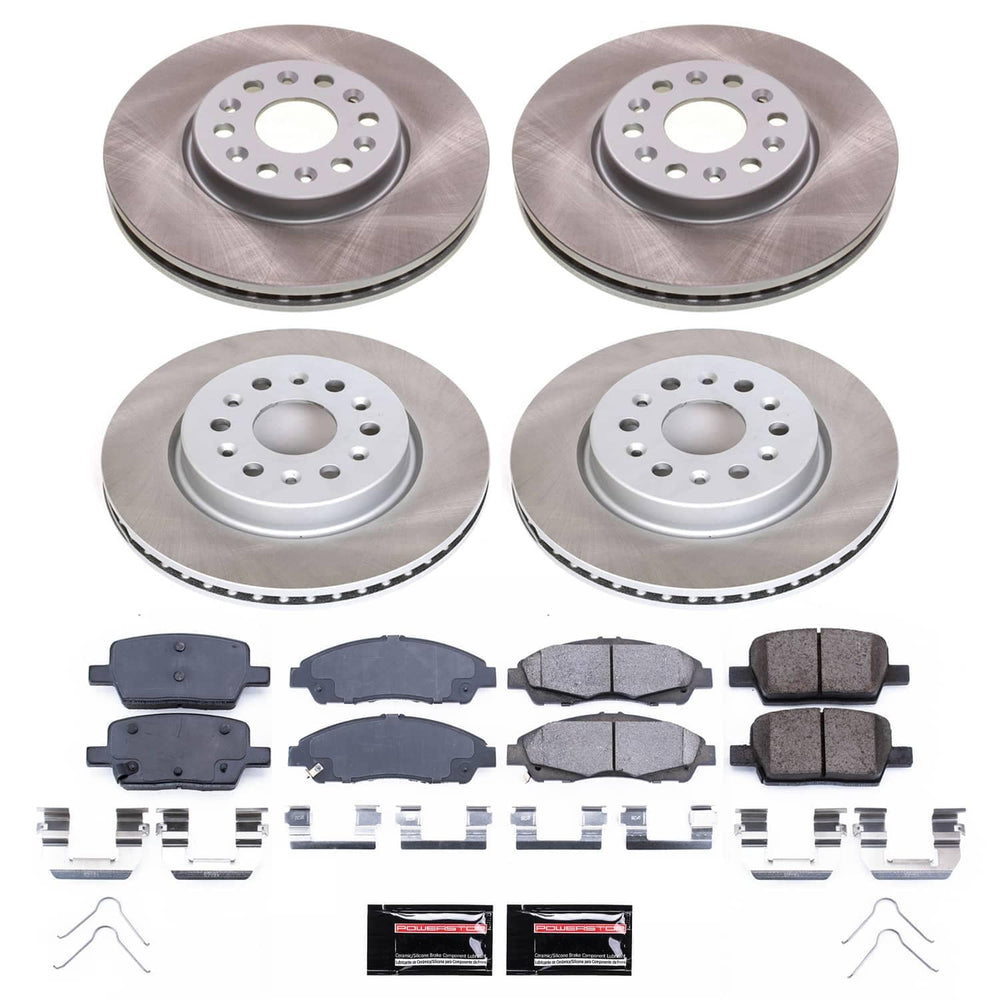 Power Stop 18-20 Buick Enclave Front and Rear Semi-Coated Rotor Kit