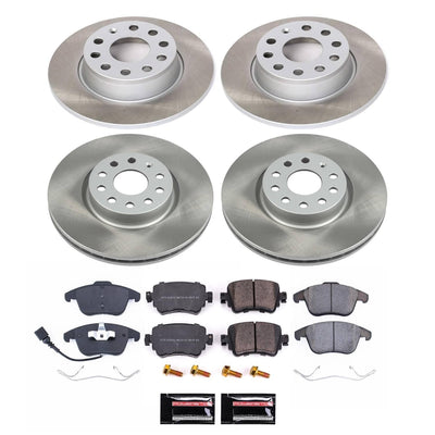 Power Stop 15-20 Volkswagen Passat Front and Rear Semi-Coated Rotor Kit