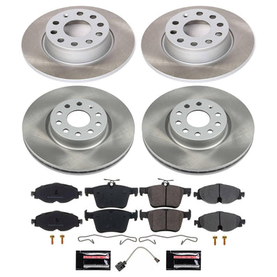 Power Stop 15-20 Audi A3 Front and Rear Semi-Coated Rotor Kit