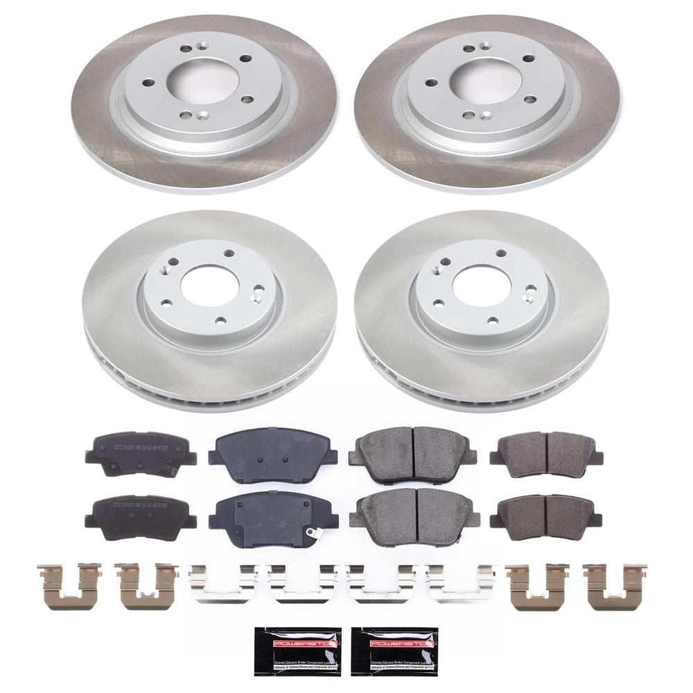 Power Stop 14-16 Kia Optima Front and Rear Semi-Coated Rotor Kit