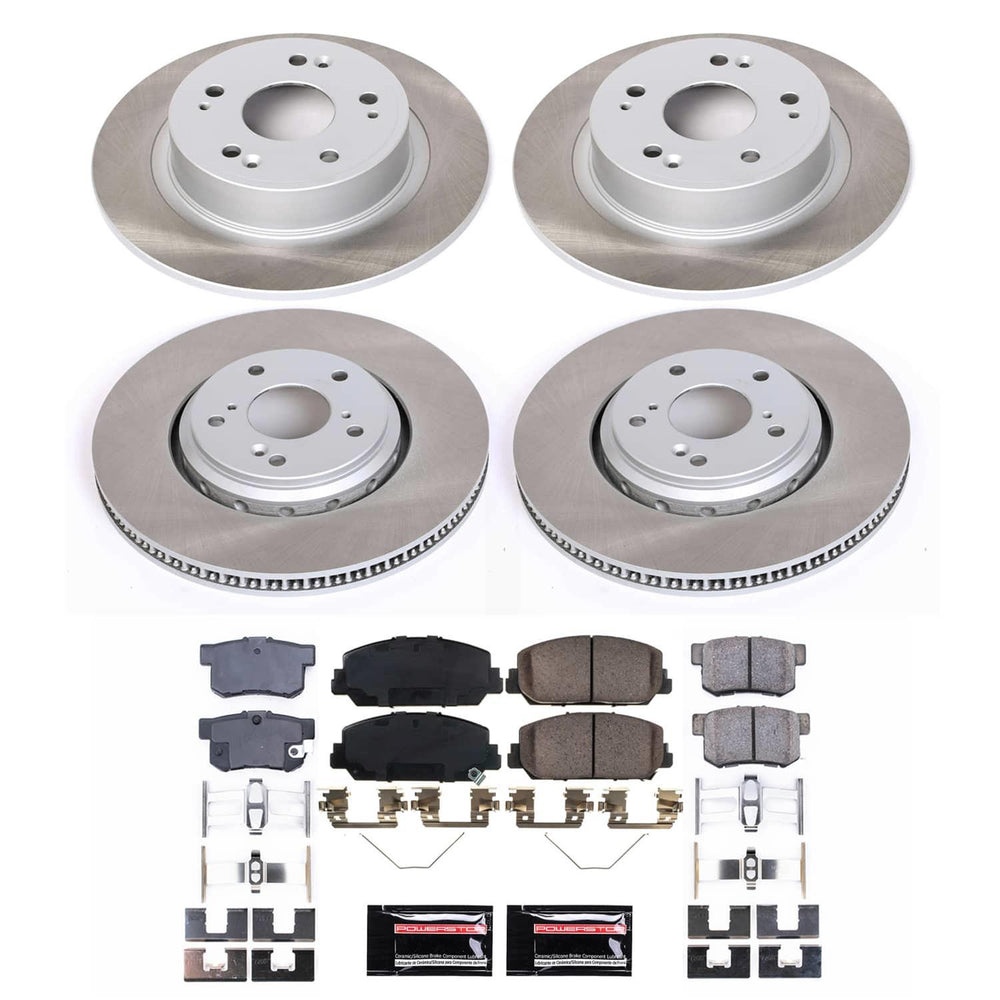 Power Stop 17-22 Acura ILX Front and Rear Semi-Coated Rotor Kit