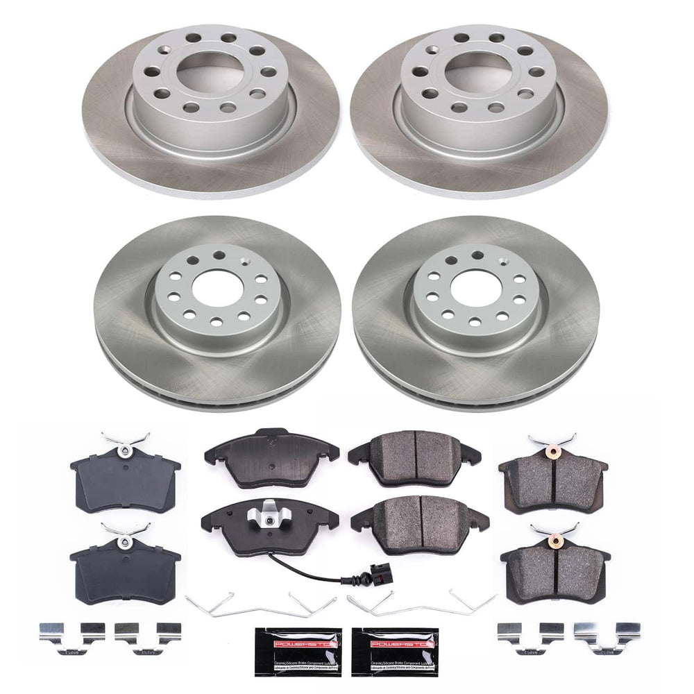 Power Stop 13-17 Volkswagen Beetle Front and Rear Semi-Coated Rotor Kit