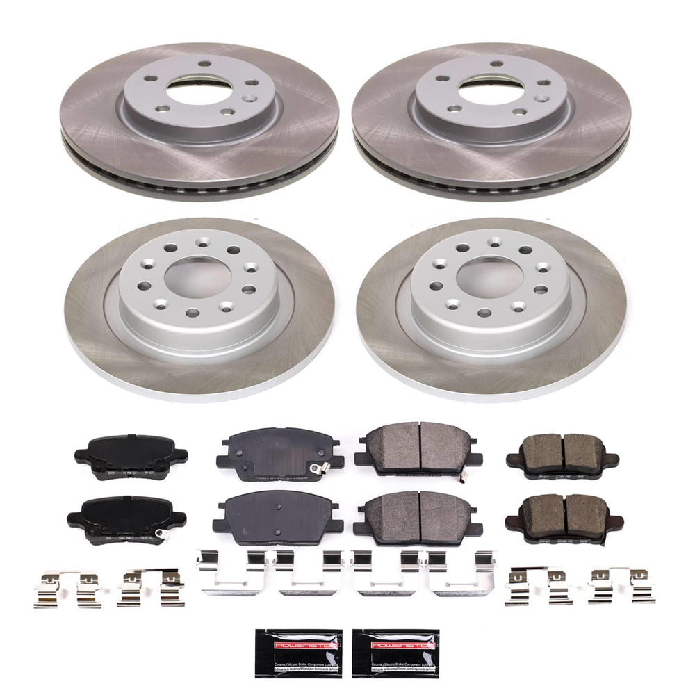 Power Stop 2019 Buick LaCrosse Front and Rear Semi-Coated Rotor Kit