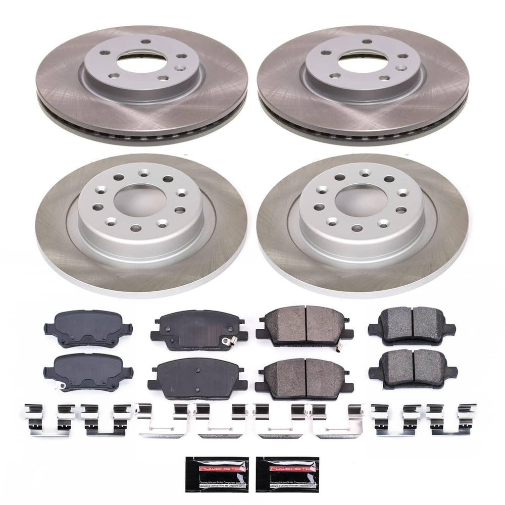 Power Stop 17-18 Buick LaCrosse Front and Rear Semi-Coated Rotor Kit