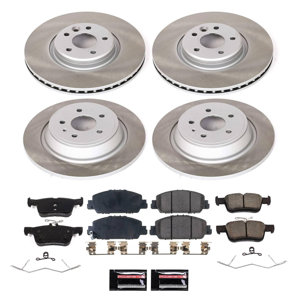 Power Stop 2017 Ford Escape Front and Rear Semi-Coated Rotor Kit