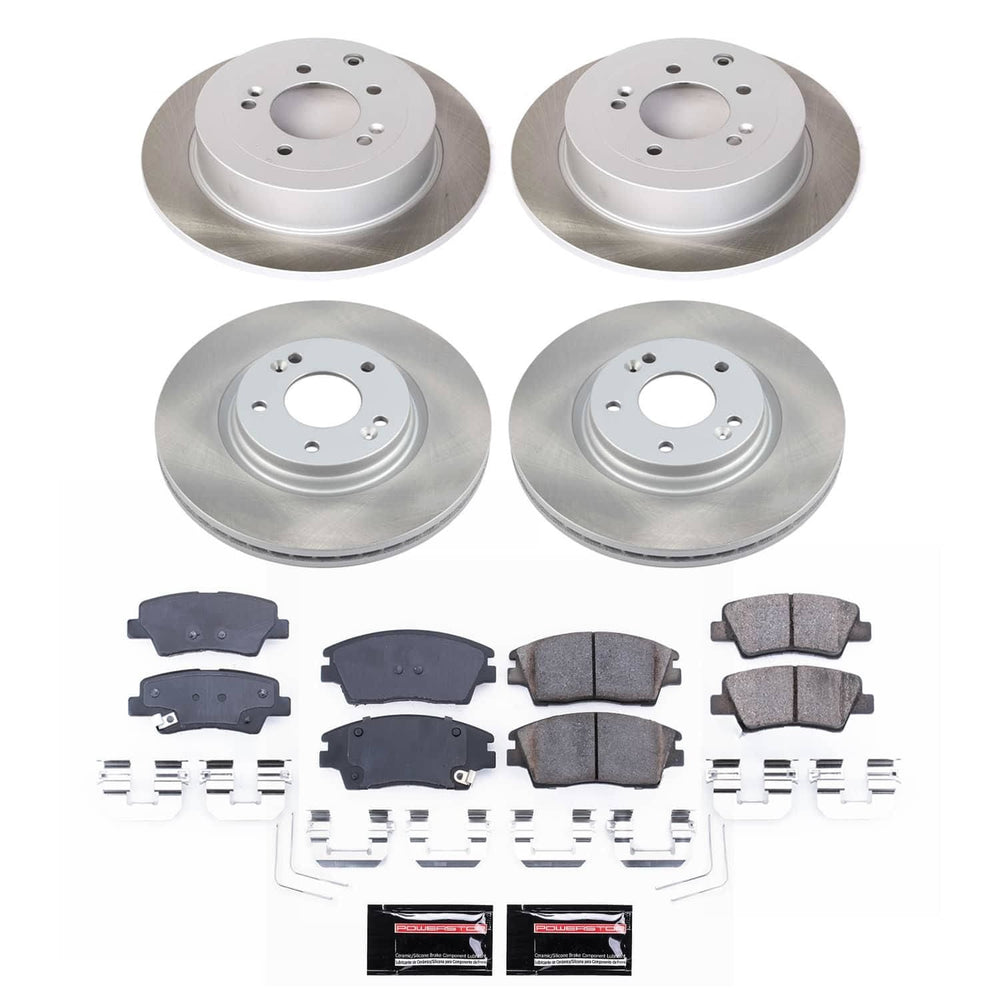 Power Stop 16-18 Hyundai Tucson Front and Rear Semi-Coated Rotor Kit