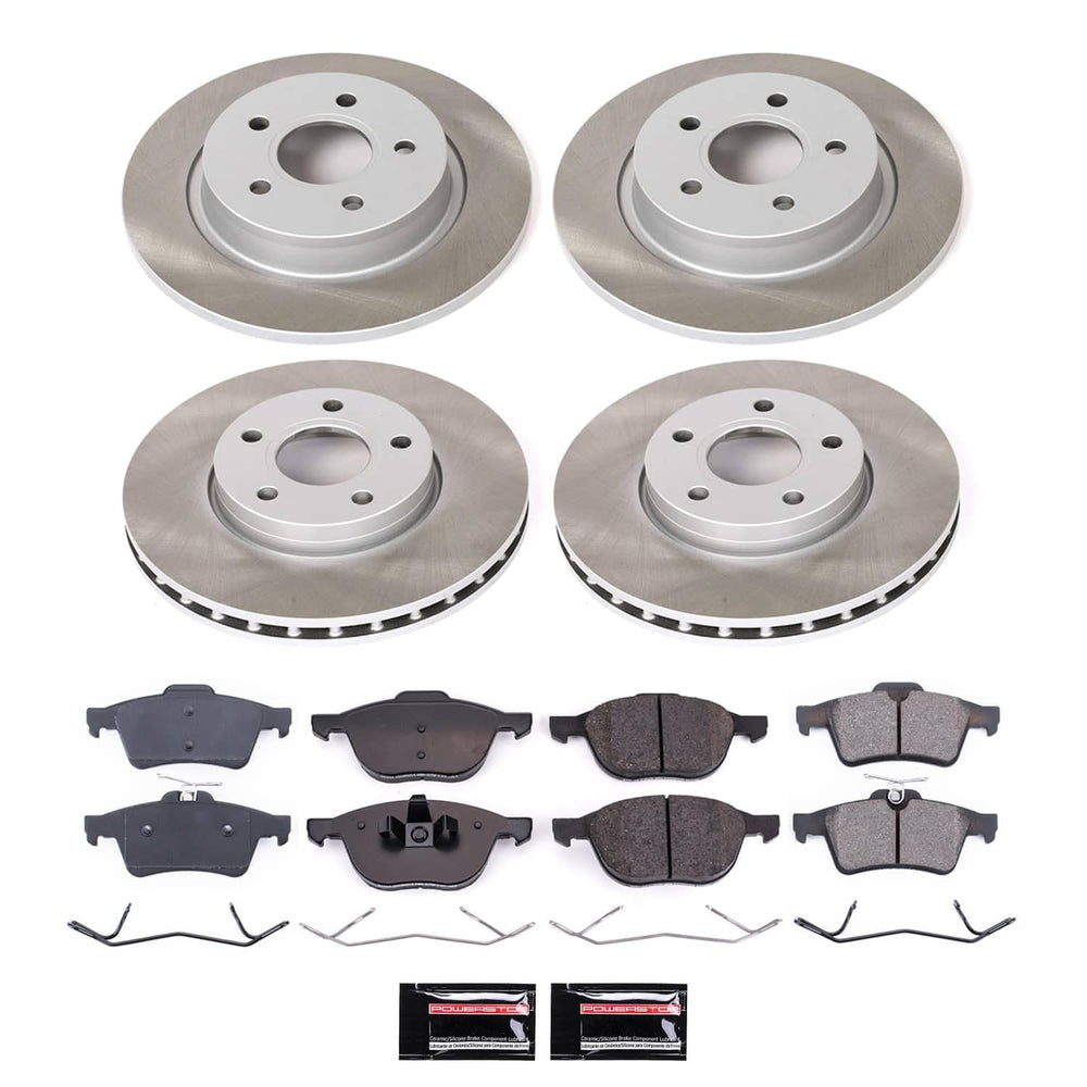 Power Stop 12-13 Volvo C30 Front and Rear Semi-Coated Rotor Kit