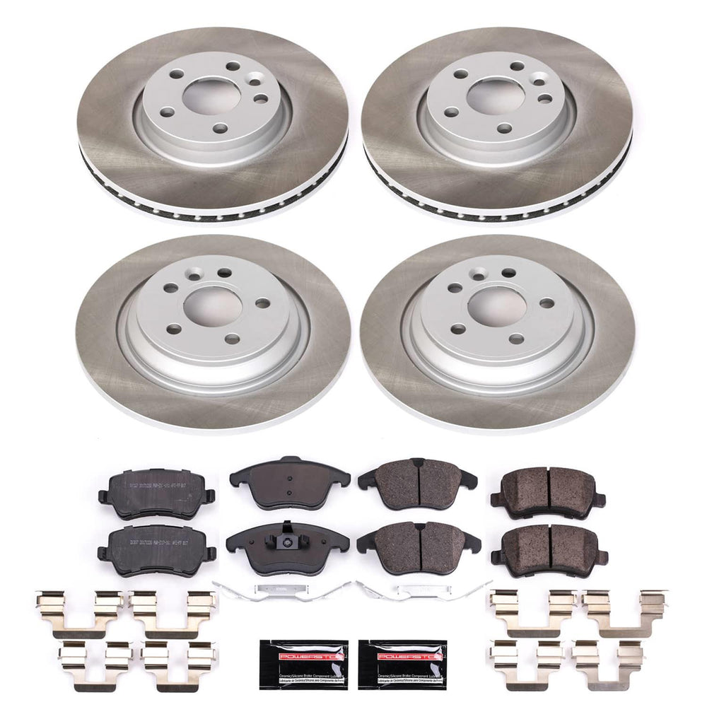 Power Stop 15-18 Volvo S60 Front and Rear Semi-Coated Rotor Kit