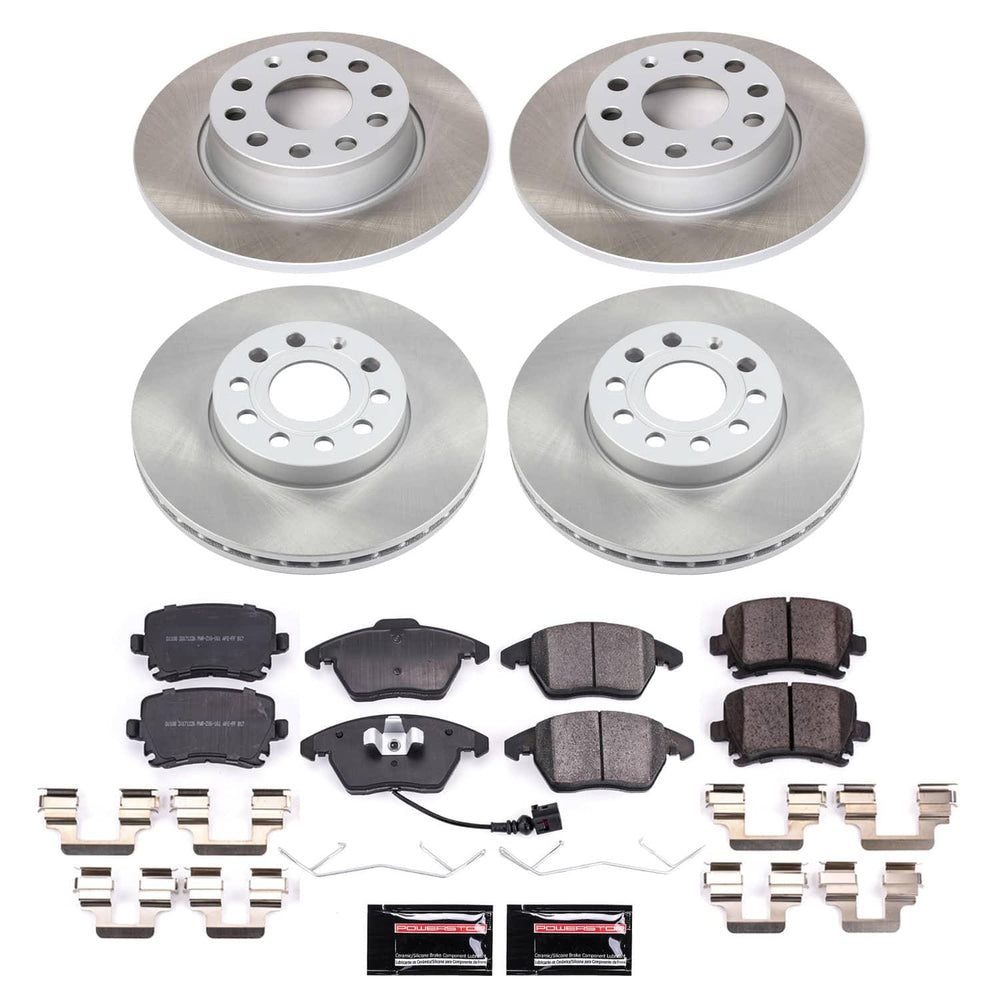 Power Stop 2010 Volkswagen Golf Front and Rear Semi-Coated Rotor Kit