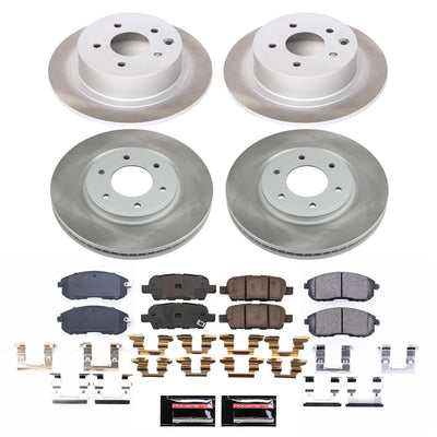 Power Stop 07-10 Nissan Altima Front and Rear Semi-Coated Rotor Kit