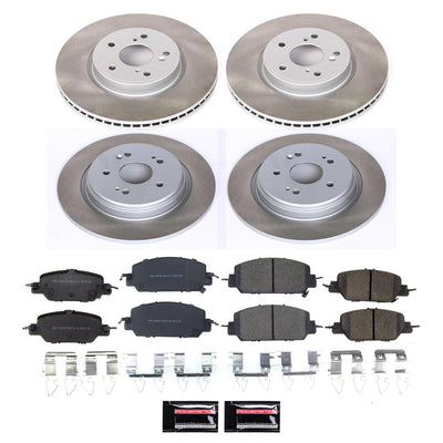 Power Stop 17-23 Honda CR-V Front and Rear Semi-Coated Rotor Kit