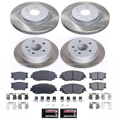 Power Stop 18-23 Toyota Camry Front and Rear Semi-Coated Rotor Kit