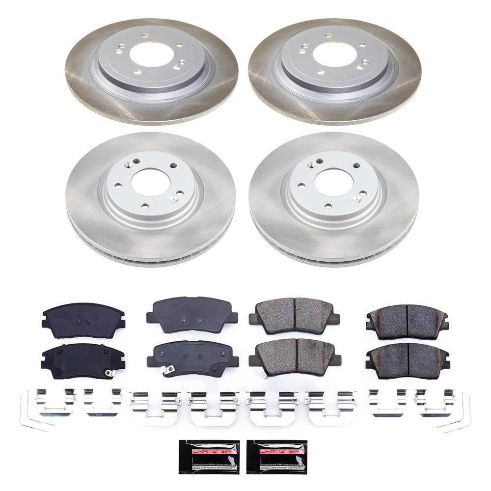 Power Stop 19-21 Hyundai Tucson Front and Rear Semi-Coated Rotor Kit