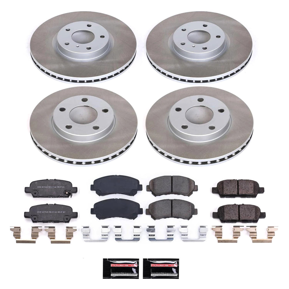 Power Stop 16-22 Nissan Maxima Front and Rear Semi-Coated Rotor Kit