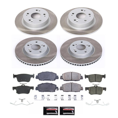 Power Stop 18-22 Honda Accord Front and Rear Semi-Coated Rotor Kit
