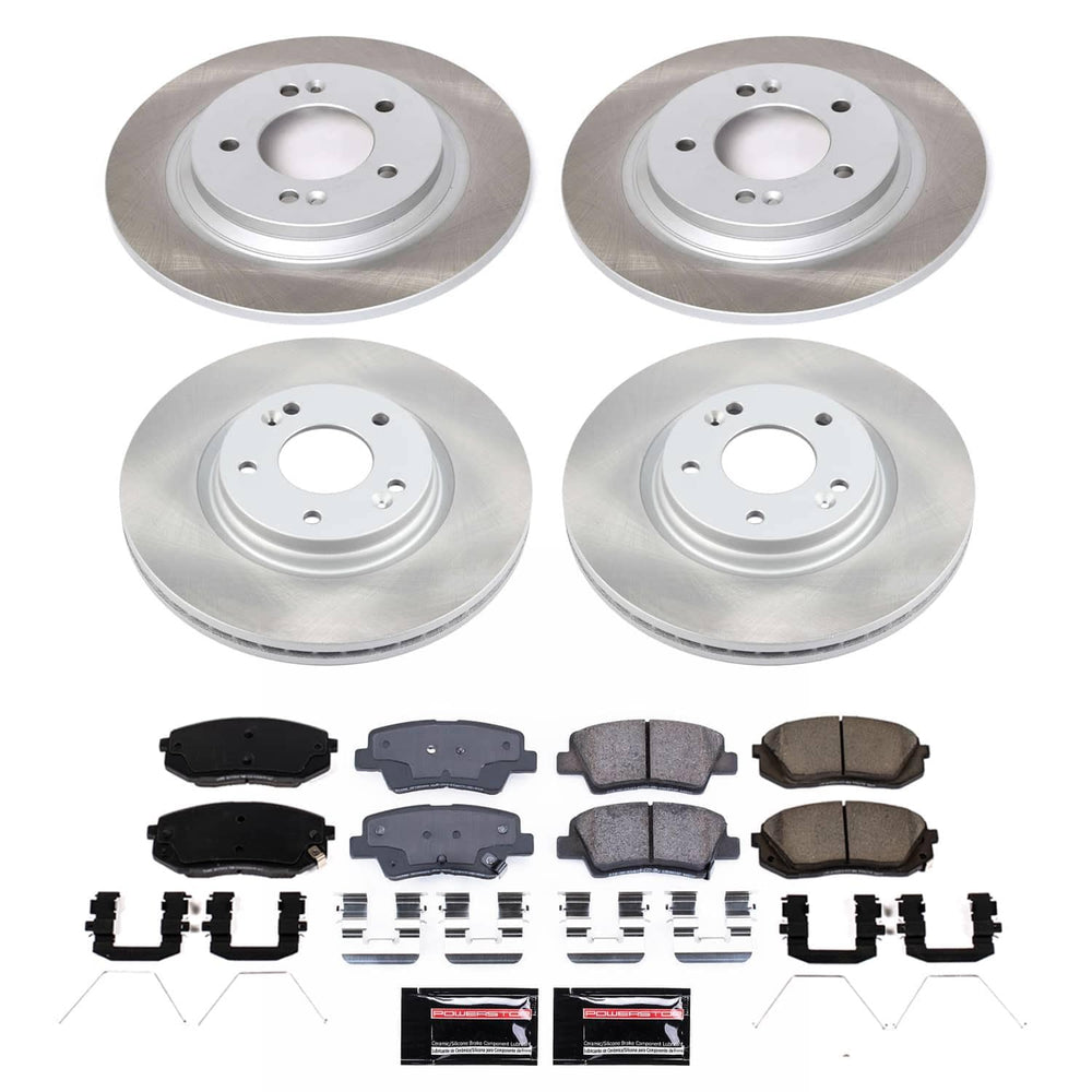 Power Stop 18-20 Hyundai Elantra GT Front and Rear Semi-Coated Rotor Kit