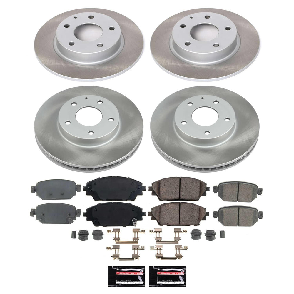 Power Stop 19-21 Mazda CX-3 Front and Rear Semi-Coated Rotor Kit