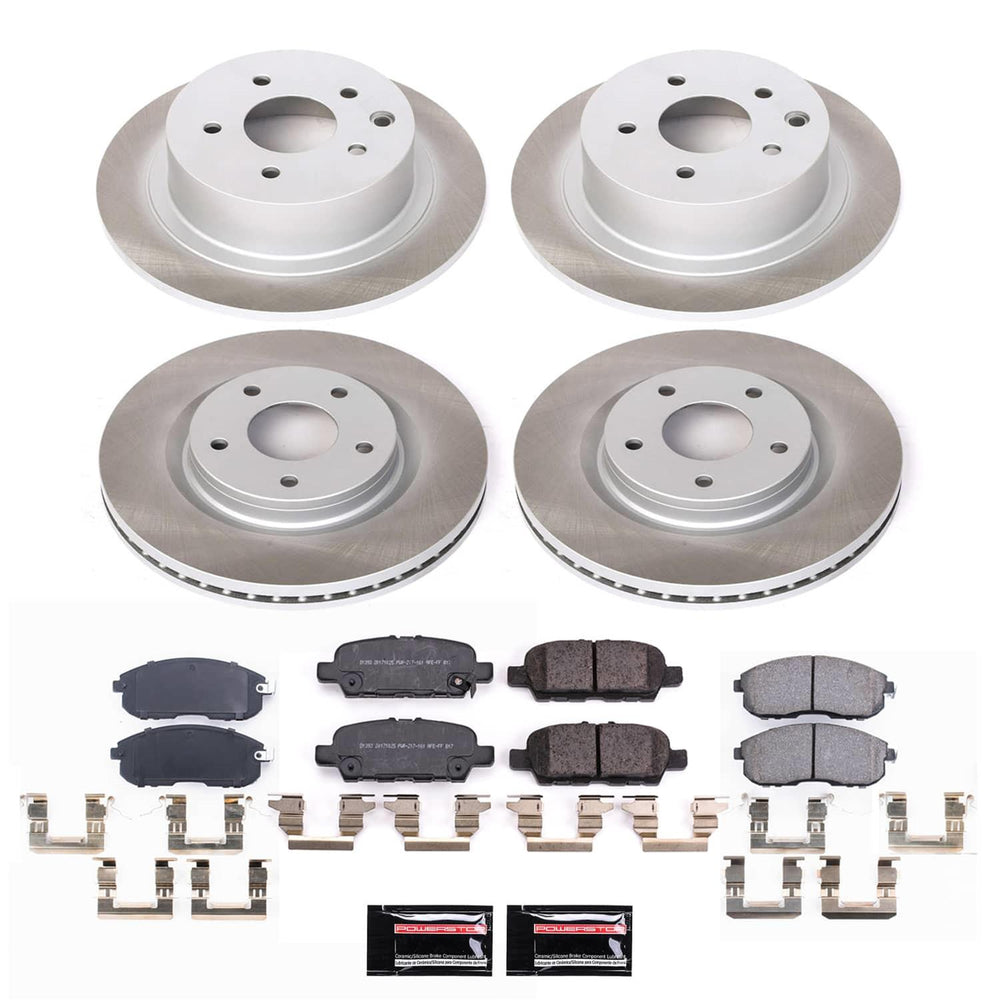 Power Stop 2019 Nissan Sentra Front and Rear Semi-Coated Rotor Kit