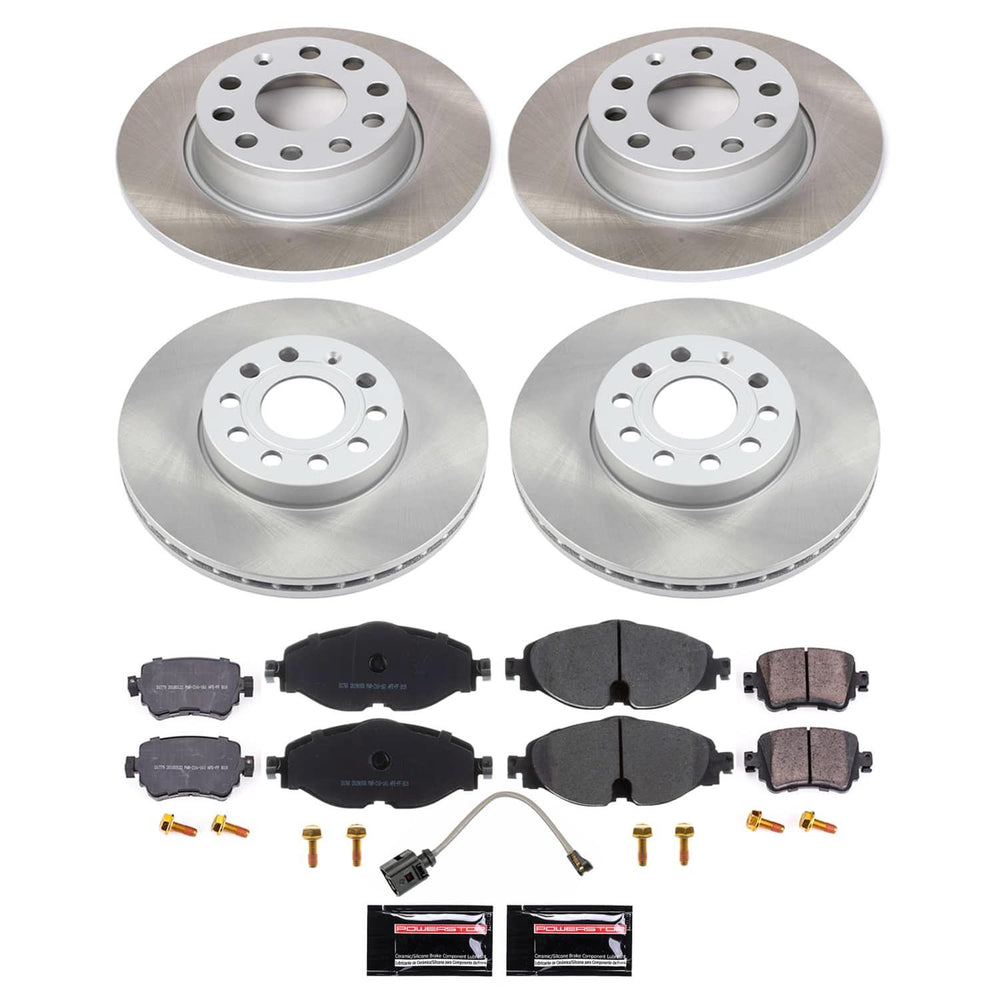Power Stop 15-21 Volkswagen Golf Front and Rear Semi-Coated Rotor Kit