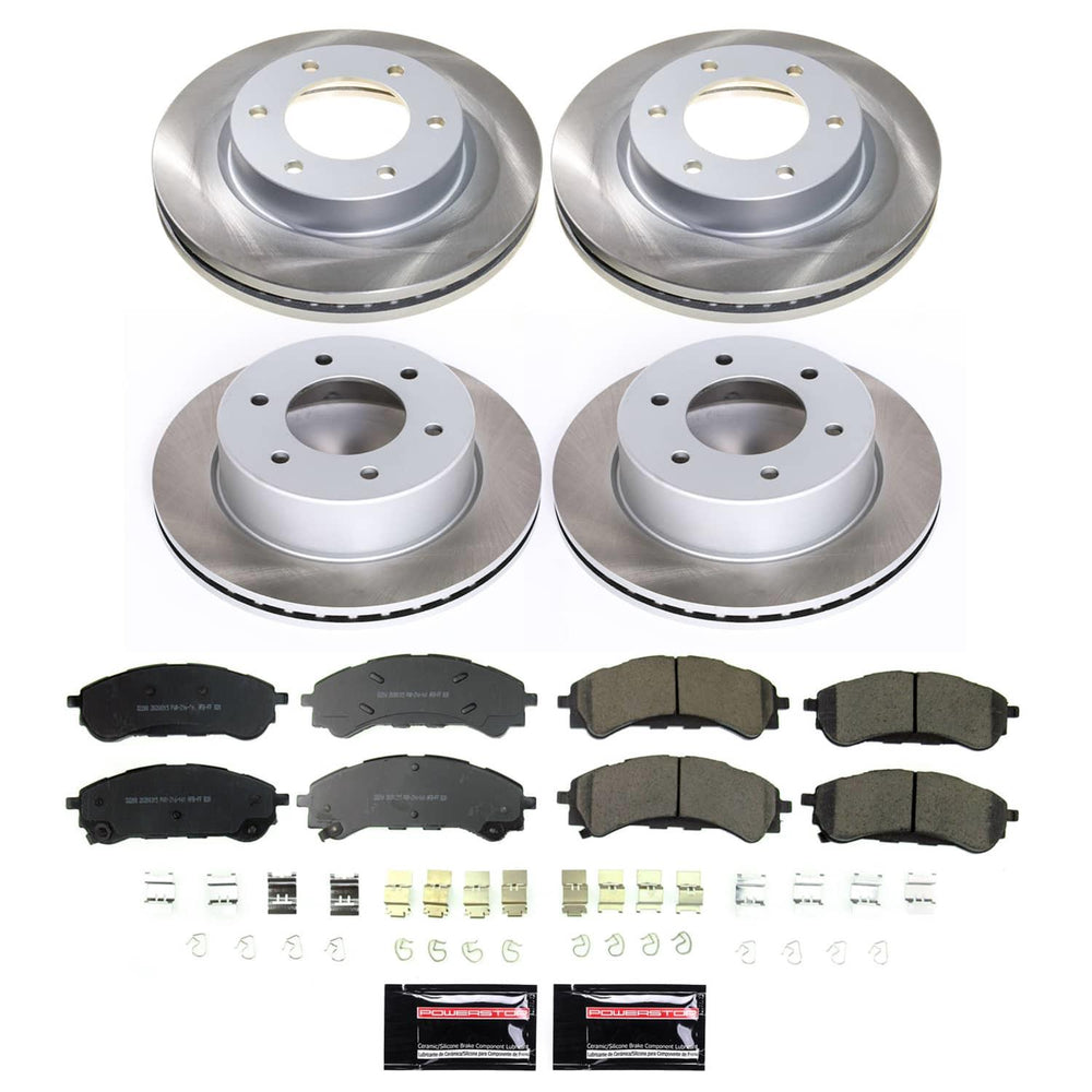 Power Stop 19-22 Ford Ranger Front and Rear Semi-Coated Rotor Kit