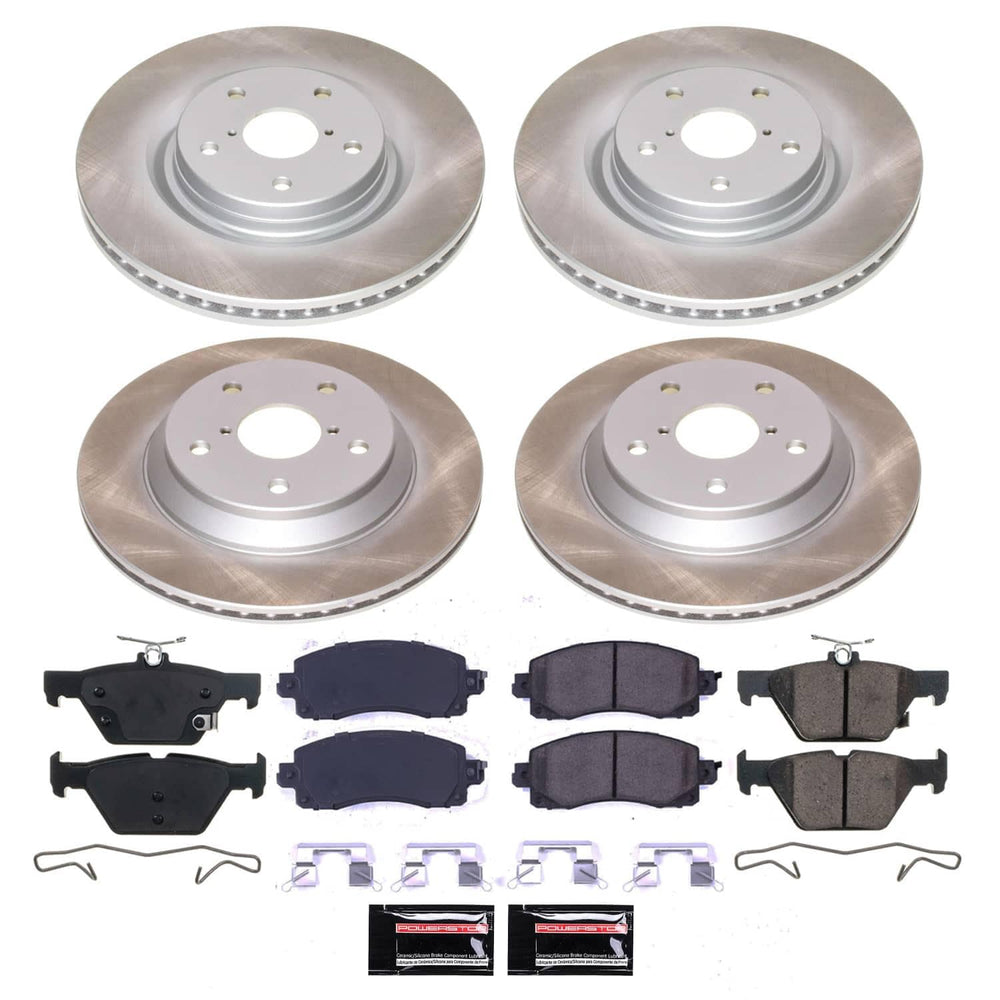 Power Stop 19-22 Subaru Forester Front and Rear Semi-Coated Rotor Kit