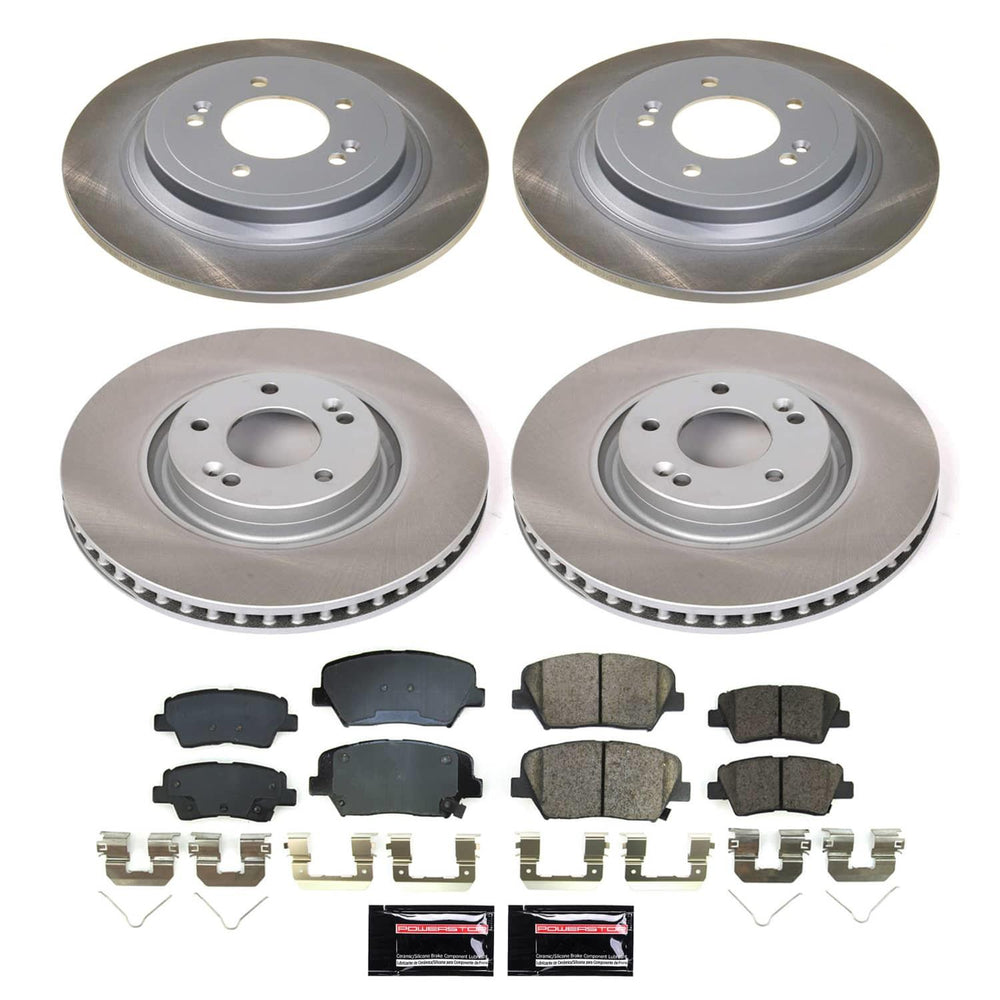 Power Stop 19-22 Hyundai Nexo Front and Rear Semi-Coated Rotor Kit