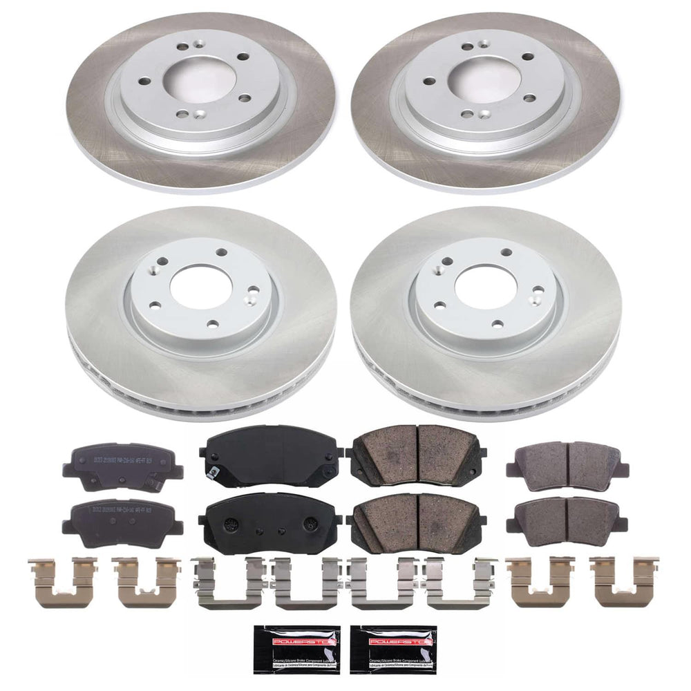 Power Stop 2017 Kia Optima Front and Rear Semi-Coated Rotor Kit