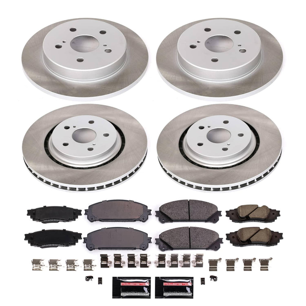 Power Stop 20-21 Toyota Avalon Front and Rear Semi-Coated Rotor Kit