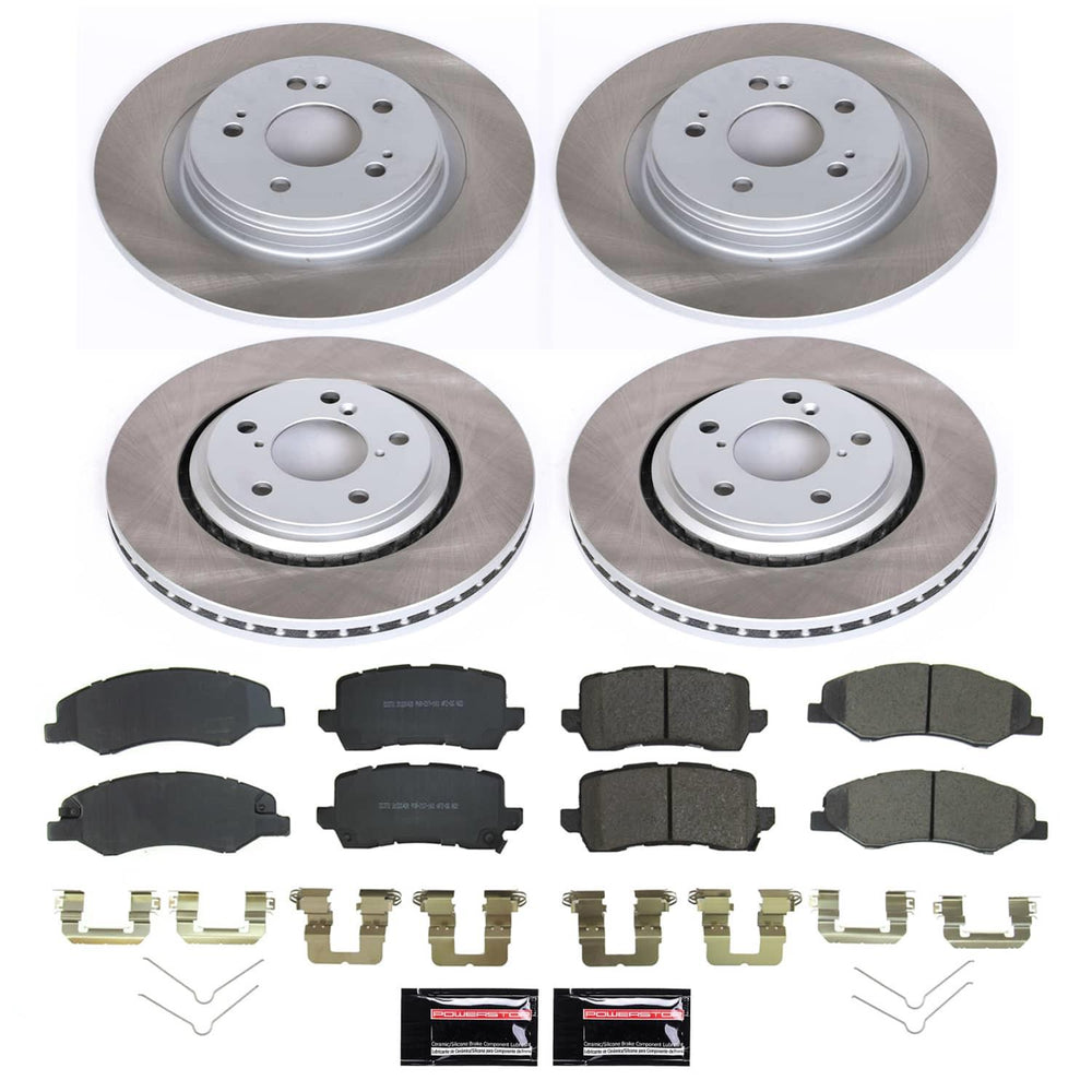 Power Stop 21-22 Honda Odyssey Front and Rear Semi-Coated Rotor Kit