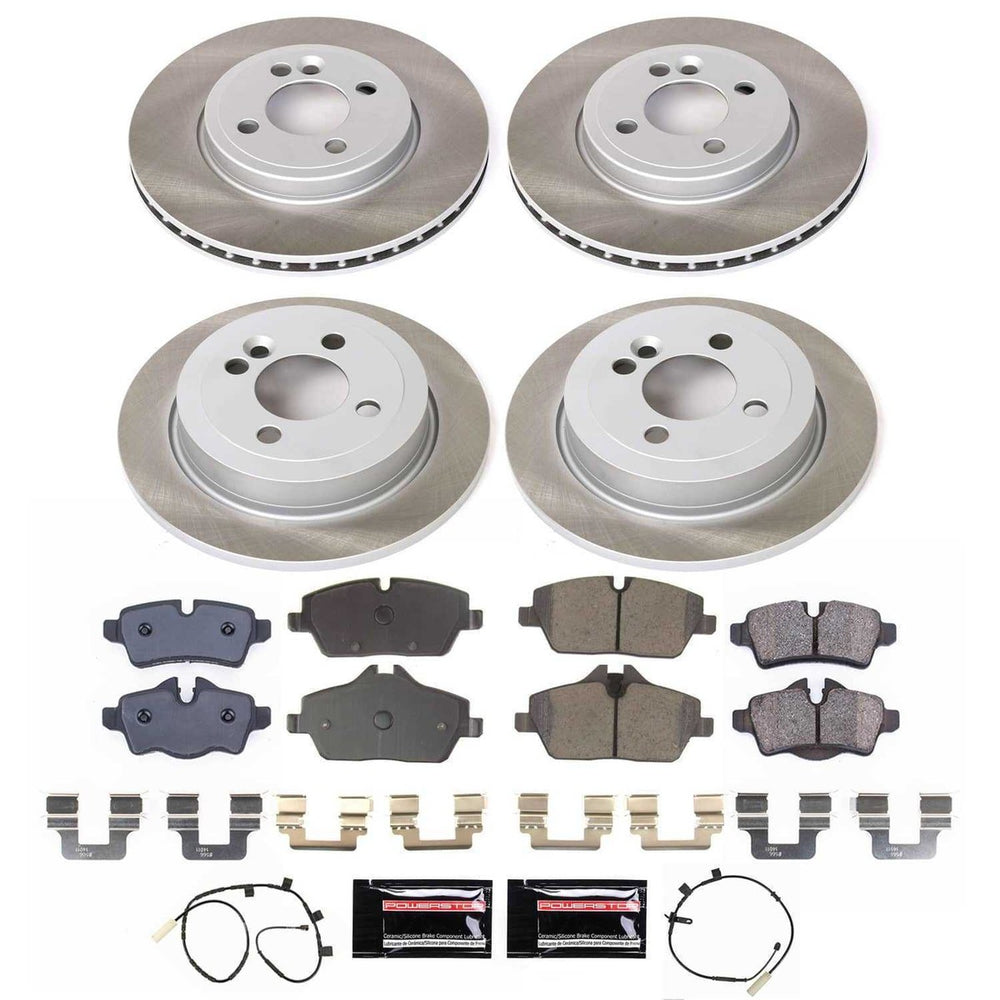 Power Stop 2013 Mini Cooper Front and Rear Semi-Coated Rotor Kit