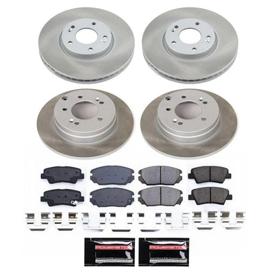 Power Stop 09-10 Hyundai Sonata Front and Rear Semi-Coated Rotor Kit