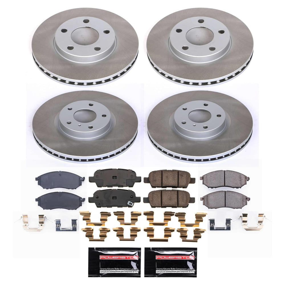 Power Stop 08-09 Infiniti EX35 Front and Rear Semi-Coated Rotor Kit