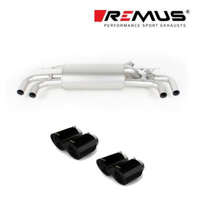 Remus 2017 BMW 5 Series G30/G31 Axle Back Exhaust w/Connection Tube/Black ChromeTail Pipe Set
