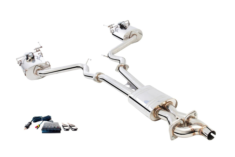 1517 MUSTANG ECOBOOST/GT TWIN 2.5IN SS CATBACK EXHAUST SYS W/ 3IN OVAL VAREX M