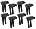 Direct Ignition Coil Kit Supercoils 8-Pack 05-24 5.7L/6.1L/6.2L/6.4L Gen 3 Hemi Black ACCEL