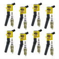 Ignition Upgrade Kit- 1998-2008 Ford 4.6L/5.4L/6.8L 2-Valve, Yellow 8-Pack Includes 8-Pack Of Hp Copper Spark Plugs (P/N 8196) & 8-Pack Of Igniiton Coils (P/N 140032-8) ACCEL
